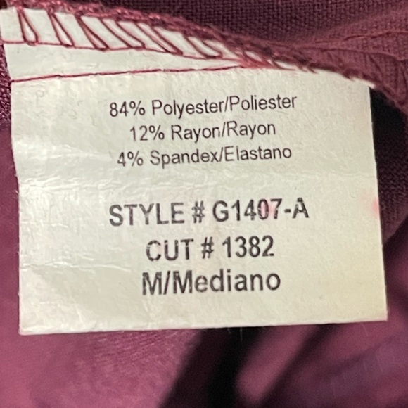 NWT A’Gaci Maroon Pants Trousers - Size Medium - Picture 6 of 13